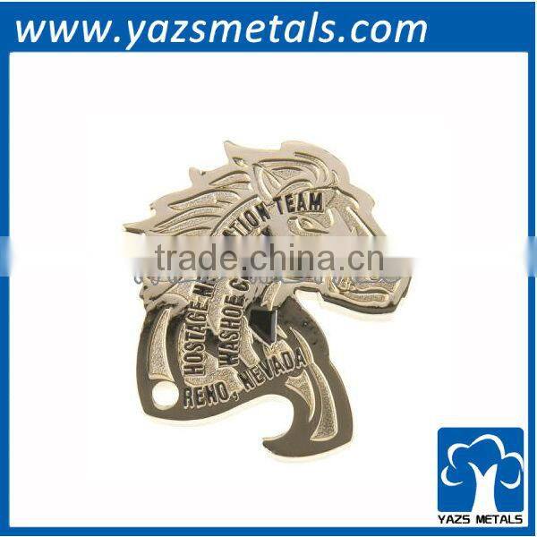 custom beer bottle opener, customized horse-shaped beer bottle opener with soft enamel