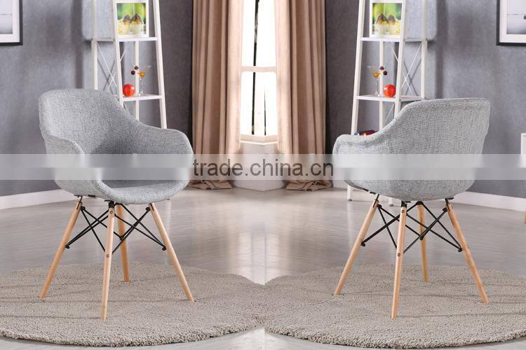 Comfortable egg design dine chair with armrest