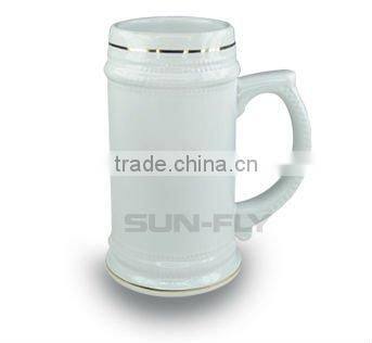 Sublimation Gold Rim Beer Mug (SFS-MG22A)