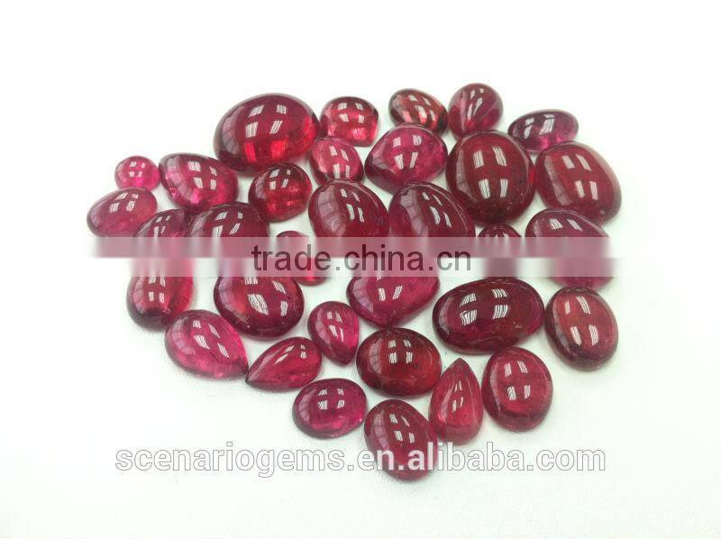 #CAZZ Natural Multi-Shape Cabs Loose Gemstone Rubellite Cabochon