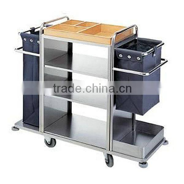 3-tier Outdoor Kitchen Dish Collecting Trolley Serving Cart