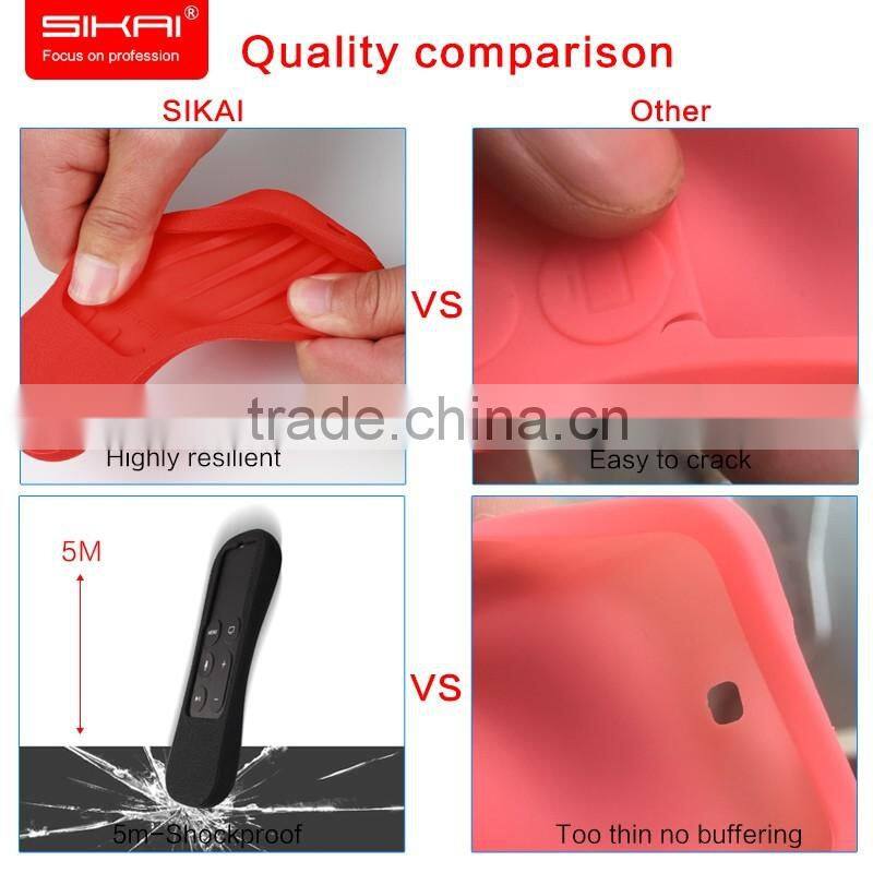 Sikai LowPrice Luminous Ergonomic silicone Protective Skin For Newest 4th Generation Apple TV4 Siri Remote Controller Case Cover