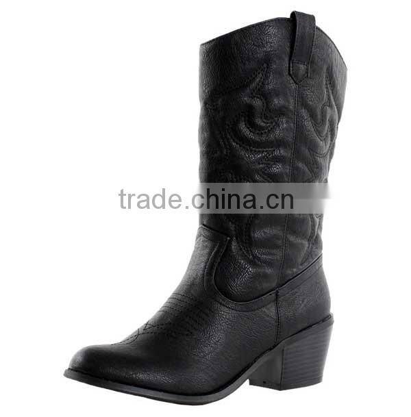 Fashion New Cowgirl Women Western Leather Boots
