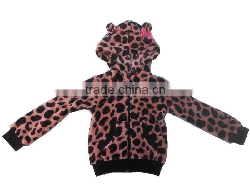 Printing coral fleece girl jacket