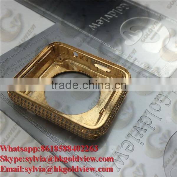 China Factory Newest Coming For Apple Watch Gold Housing with Diamonds by Handmade,brand watch factory china