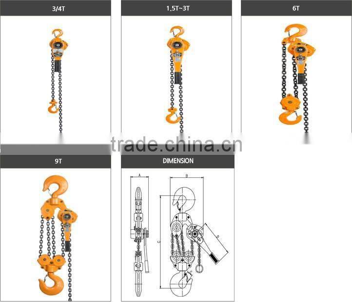 Construction Tools China Ratchet lever chain hoist 3 ton hoist lever