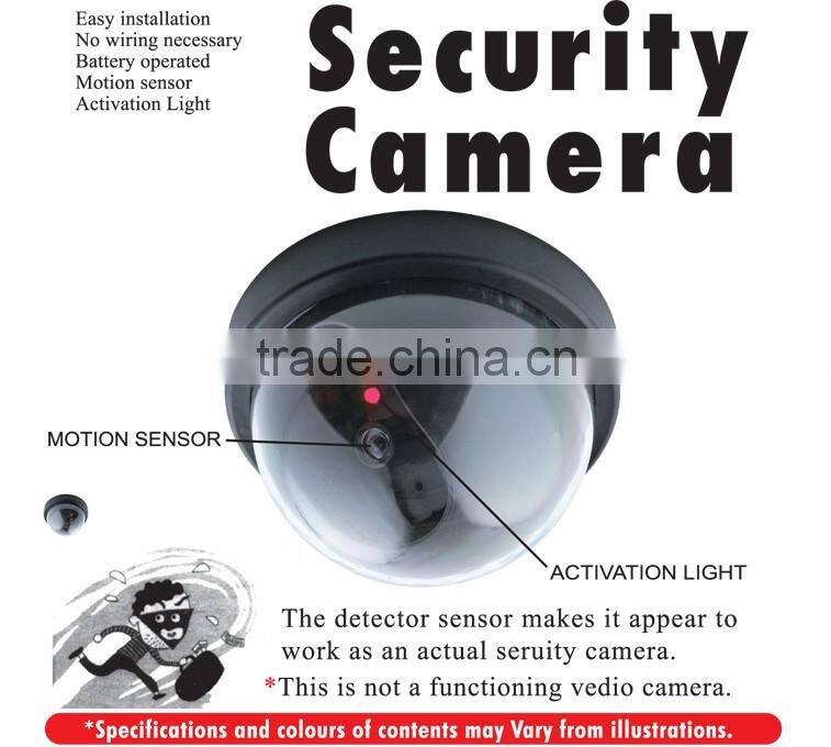 2016 Best Selling Excellent Deterrent 2pcs 1.5VAA Batteries Operated Blinking RED LED CCTV Dome Dummy Fake Seceurity Camera