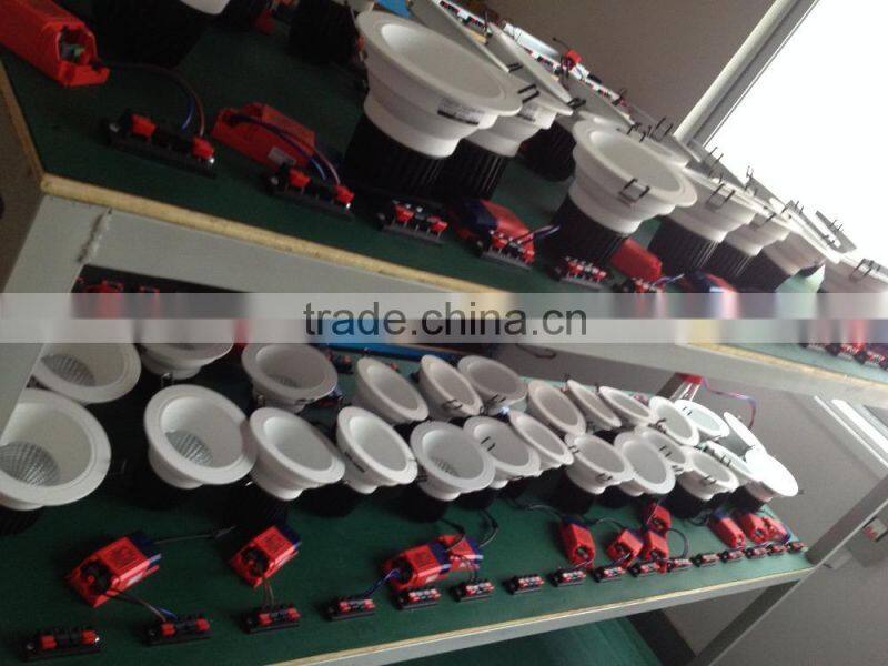 2015 new design Recessed dimmable led cob downlight 12W