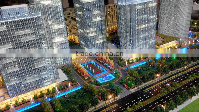 Miniature building scale model with lighting system for exhibition/customize miniature model making