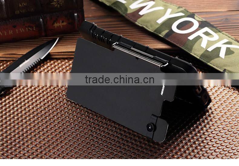 Stainless Steel Flip Smart Cover 360 Iron Man Metal Cover Case for Samsung Galaxy note 5 Camouflage Cool Style