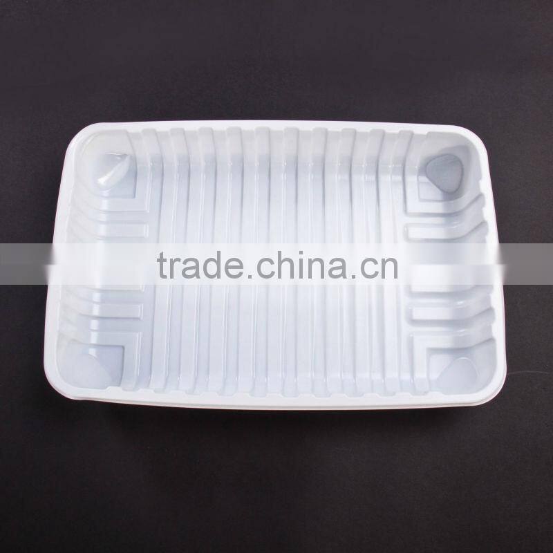 Clear White Black Plastic Tray