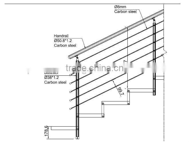 Balcony invisible glass railing fences of modern houses(PR-B105)