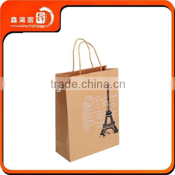 2016 XHFJ popular garment shopping paper bag design in craft paper