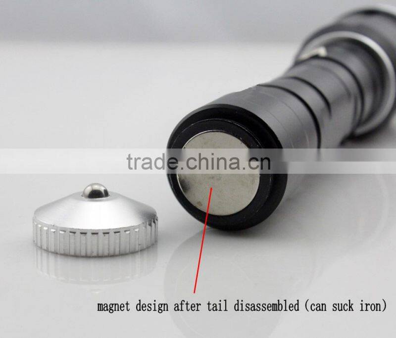 aluminum magnetic rechargeable led flashlight