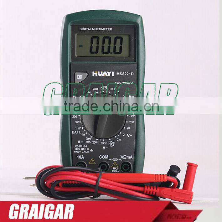 MS8221D Digital Multimeter Portable Electrical Instrument Voltage Current Resistance Tester