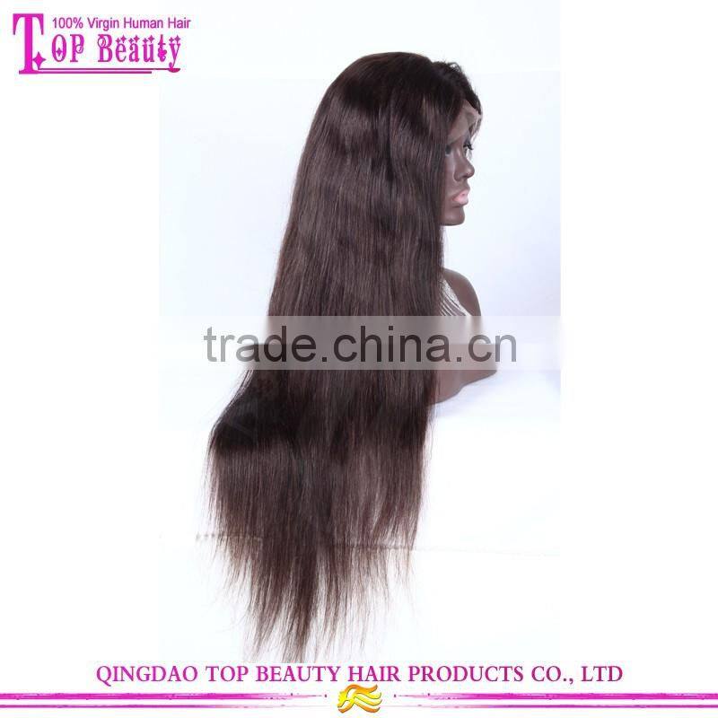 Unprocessed Brazilian Virgin Human Hair Wigs 28 Inch Straight Long Glueless lace Front Wig