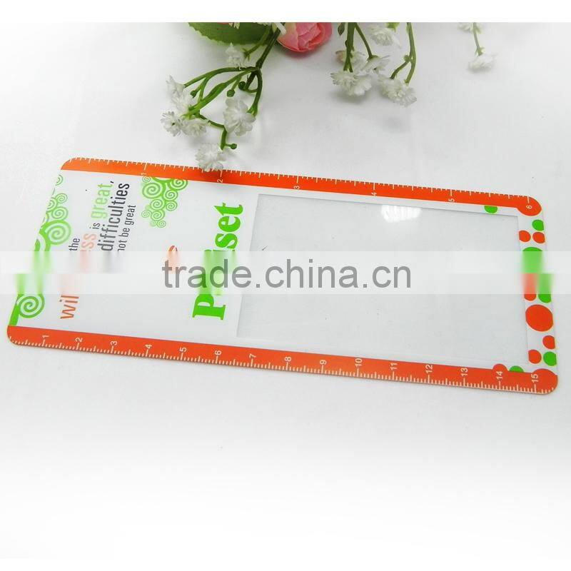 Cheap pvc magnifier plastic business card magnifier