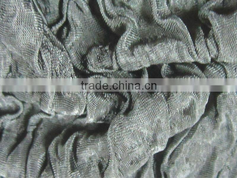 Polyester spandex two layer jacquard knitting fabric