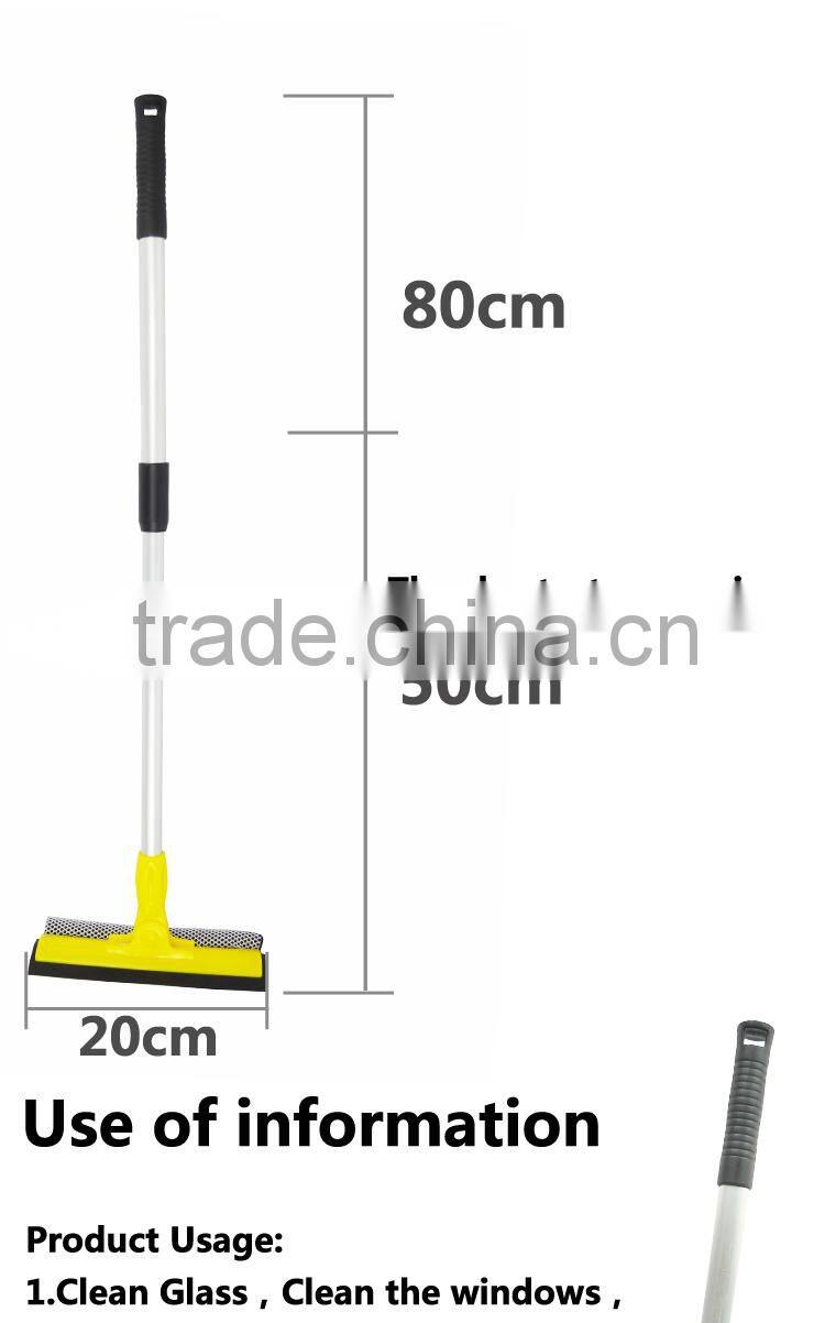Flexible telescopic double-face sponge window wiper blade