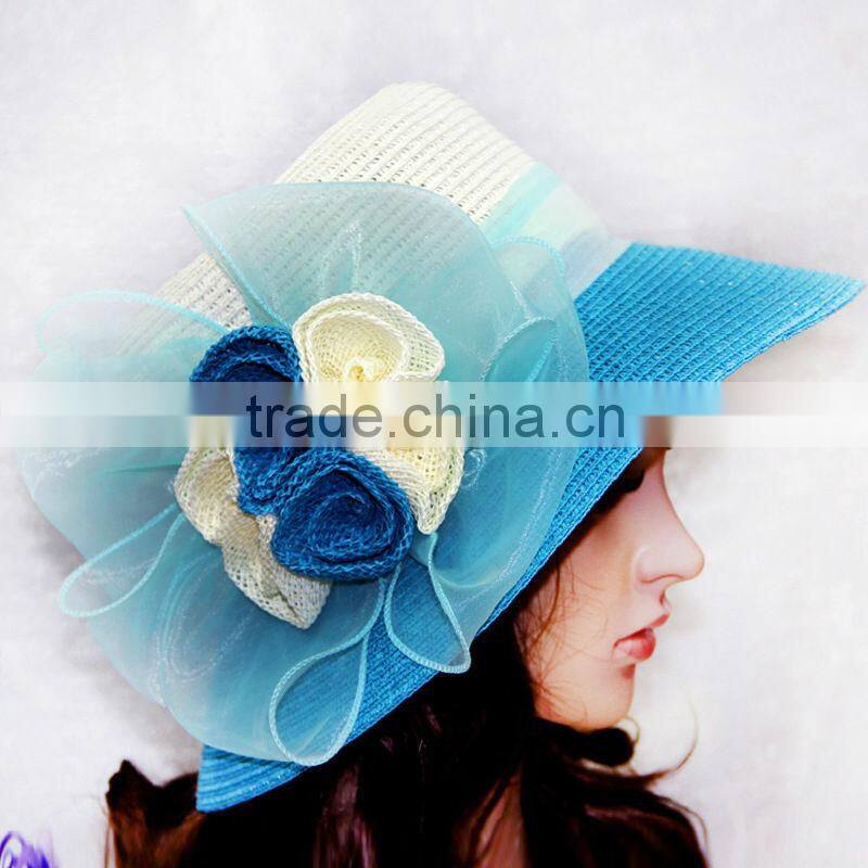 women sinamay party hats with flowers