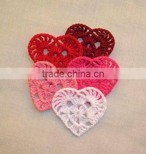 Crochet Heart Appliques,Accessories,Supplies,Wedding,Baby,Valentine