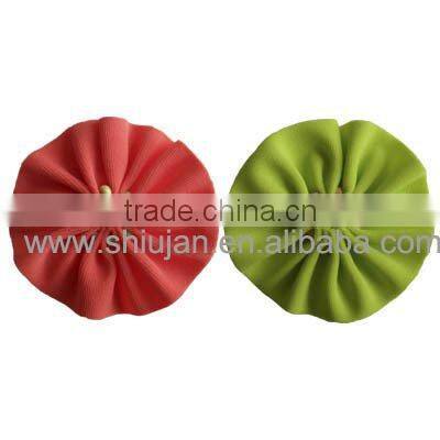 Fashional handmade lycra flower with wooden beads