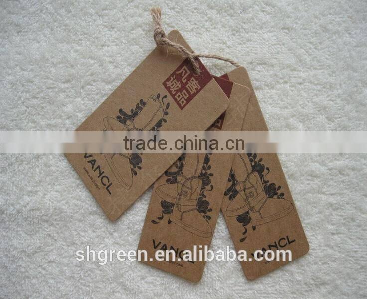 Die-cut pants paper swing tag