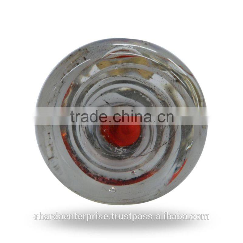 Glass Black Swirl Knob