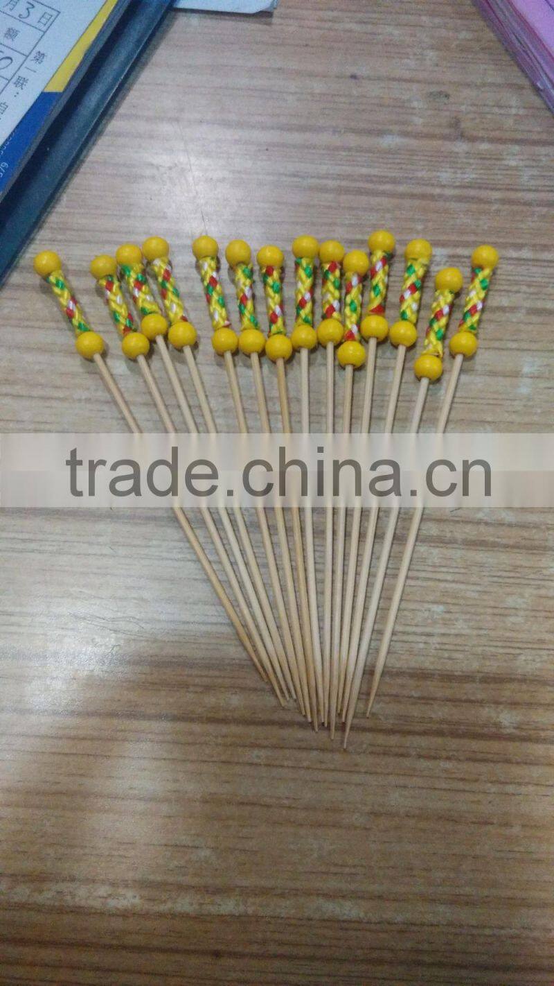 High Quality fruit pick 12cm length many color heart pettern