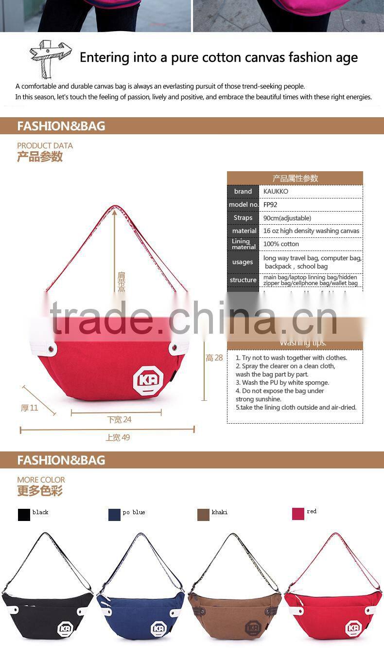 2015 New Arrival Lady Canvas Shoulder Bags for Womens with Many Colors Messenger Bags for Femal Students