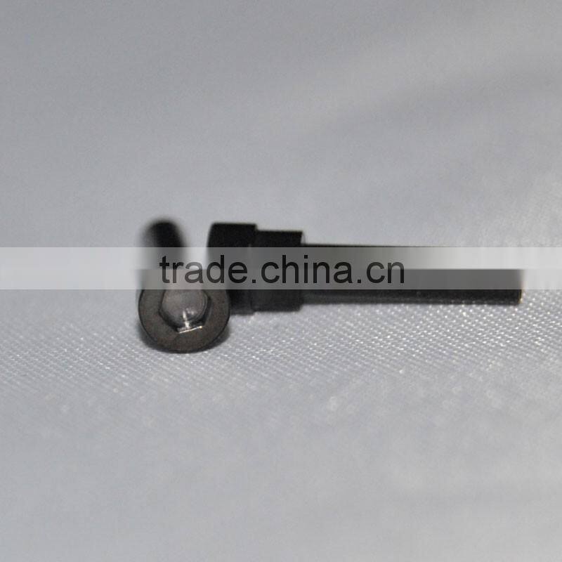 Stainless steel 316 black PVD plated long lock nut for earphone