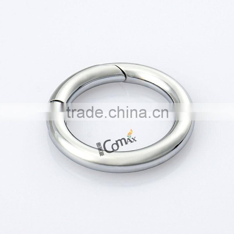 Nickel plated metal trigger snap clip spring gate o ring for bag accessories