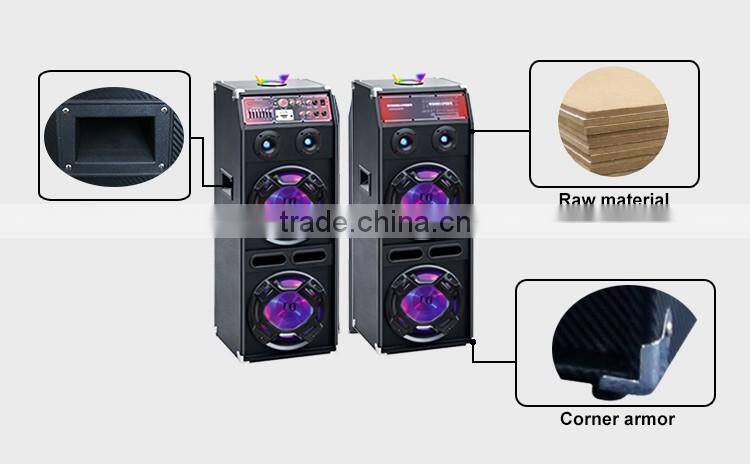 2016 Active DJ Bass Speaker Double 10' inch Active Sound System With Laser Light PA Speaker
