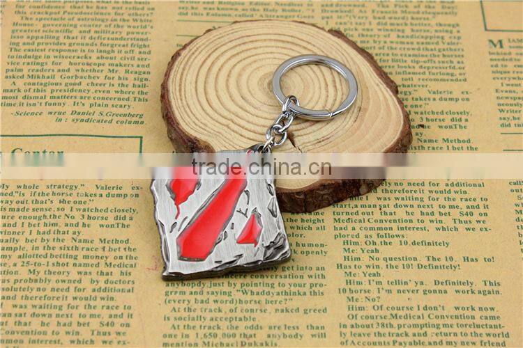 Newest design dota 2 pendant keychain pendant keychain full colors dota keychain for men