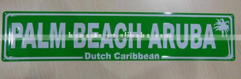 Embossed custom embossed license plate