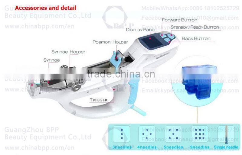 2016 New & Cheapest Facial Hydro Mesotherapy Vaccum Meso Gun Injector Dr Injector (CE Approved)