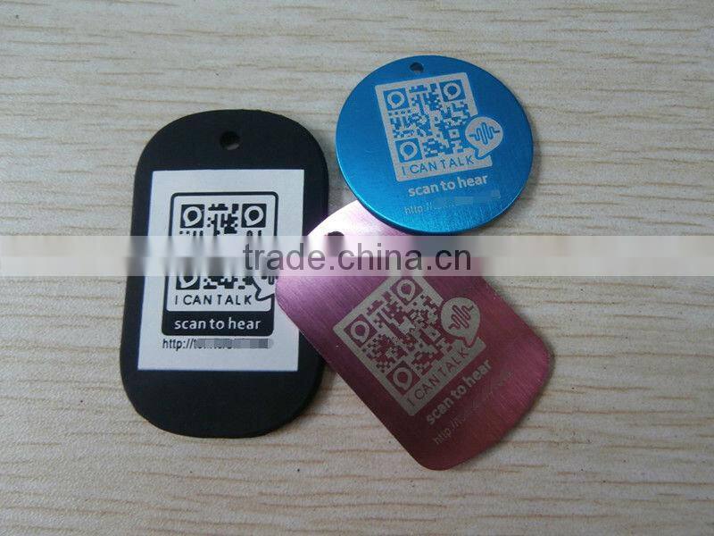 OEM Stainless steel metal tag id tags with engraved logo