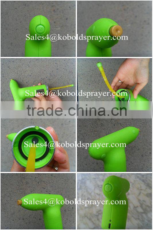 Automatic misting battery powered hand sprayer