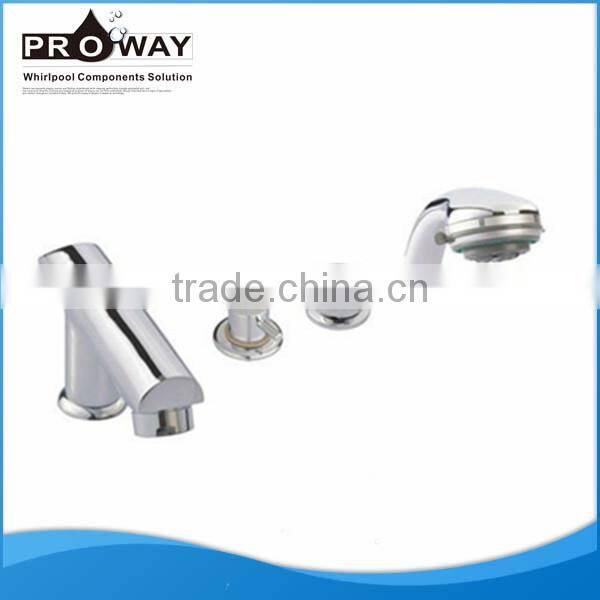 Bathtub 4 pcs mixer set with faucet waterfall and hand shower convenient Waterfall bathtub mixer