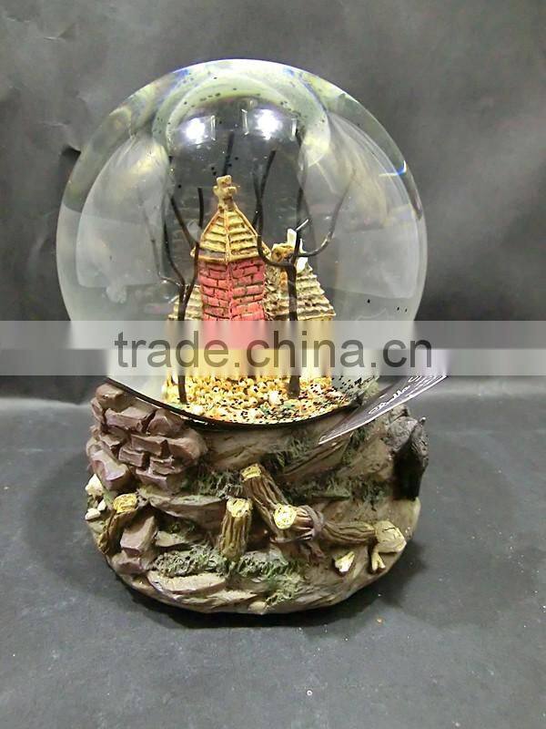 Novelty Halloween Resin Musical Snow Globe