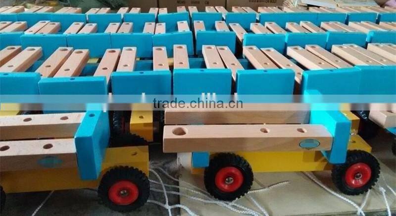 Customize kids disassembly wooden DIY toy car assembly