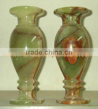natural Onyx Flower Vase, stone handicraft, Marble onxy handicraft, gift and craft