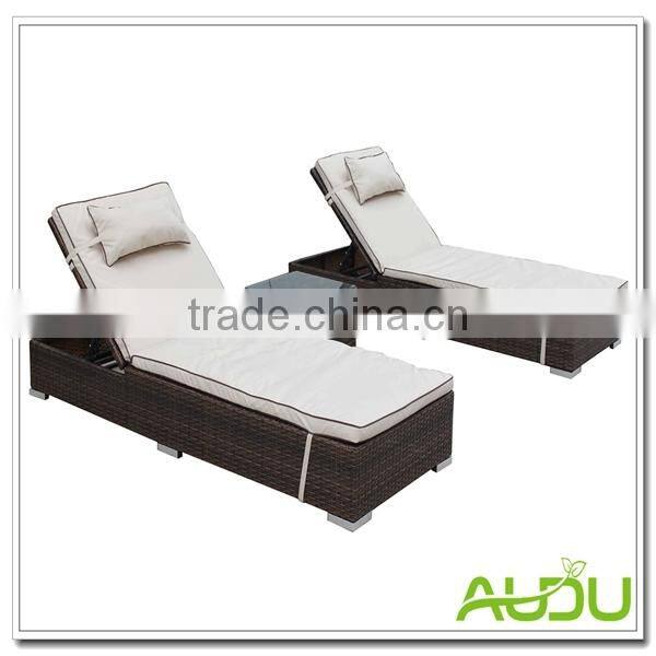 Audu Beach Garden Set,Beach Side Beach Chair Garden Set With Head Cushion