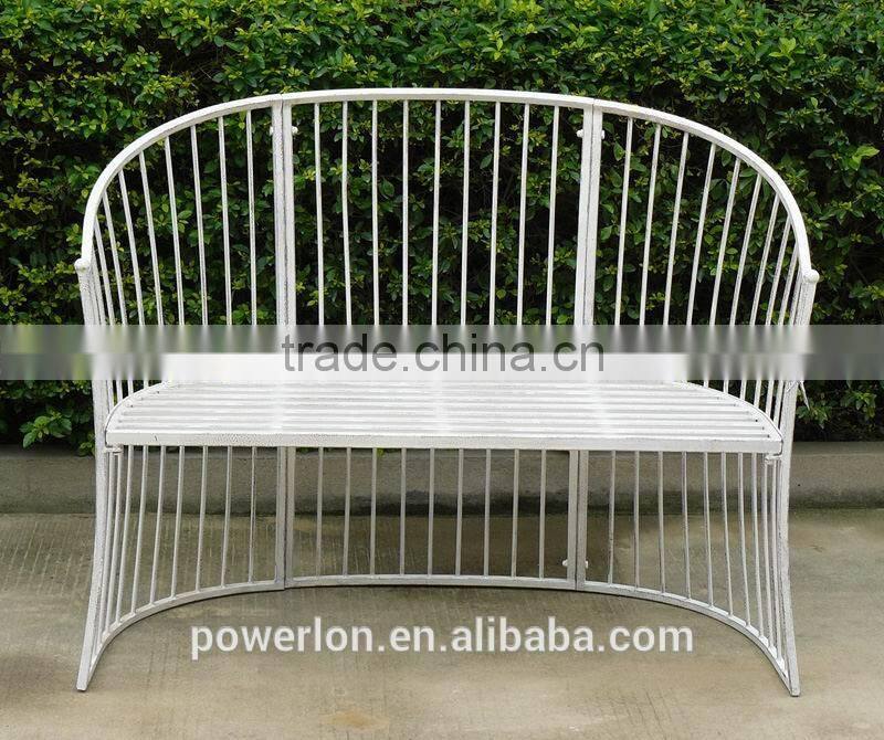 Antique Waterproof Outdoor Wrought Iron Garden Bench