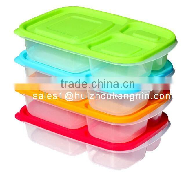 3-compartment Plasic Food Storage Lunch Box Container for Kids,Kids Plastic Lunch Box