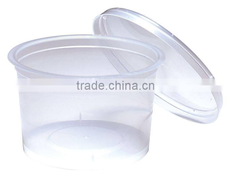 310ml IML PP Plastic Clear Fruit Bowl, Clear Bowl for Soup/Fruit