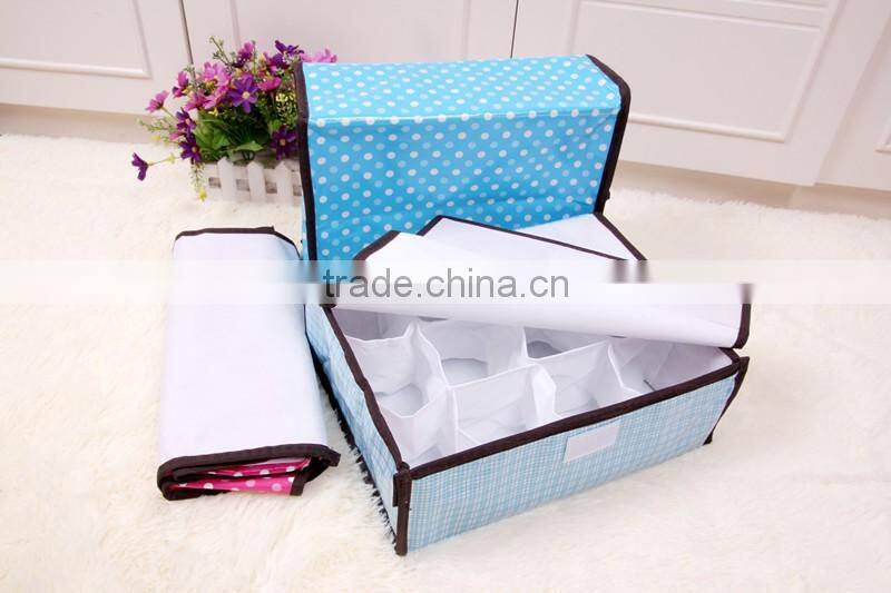 N492 Household Non Woven Box Foldable 12 Grid Storage box