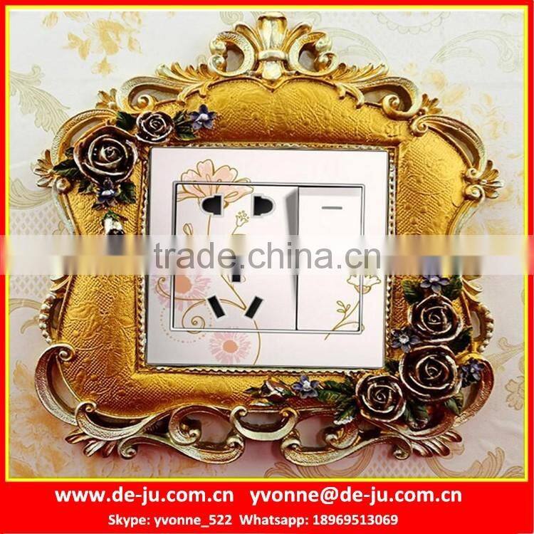 Silver Resin Home Switch Socket Frame Sticker