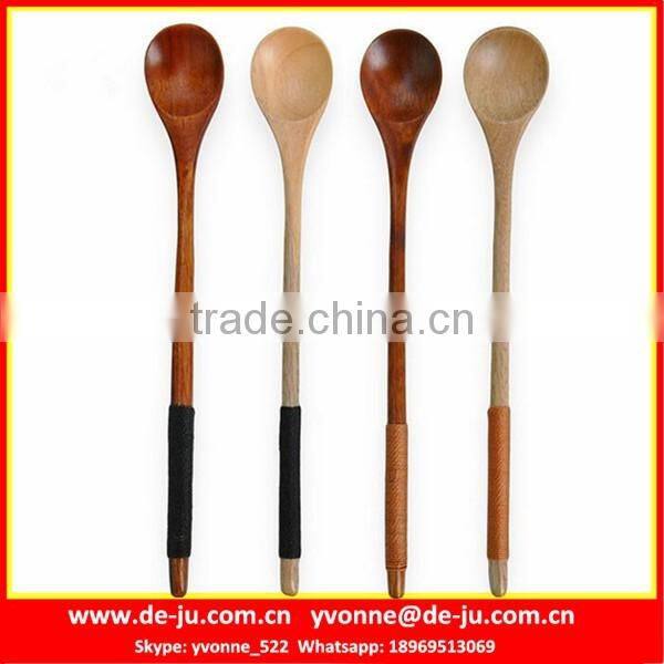Super Long Natrual Bamboo Carbonized Spoon