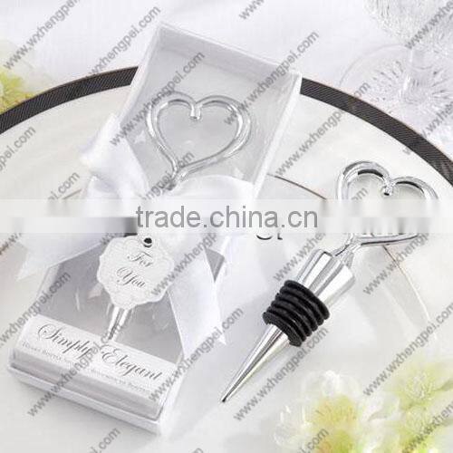 wedding gift of high-grade zinc alloy love red wine stopper